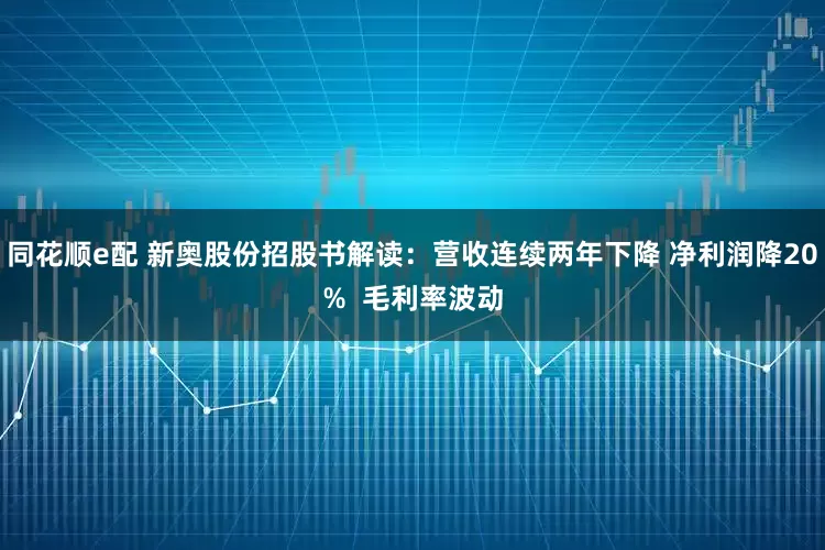 同花顺e配 新奥股份招股书解读：营收连续两年下降 净利润降20%  毛利率波动