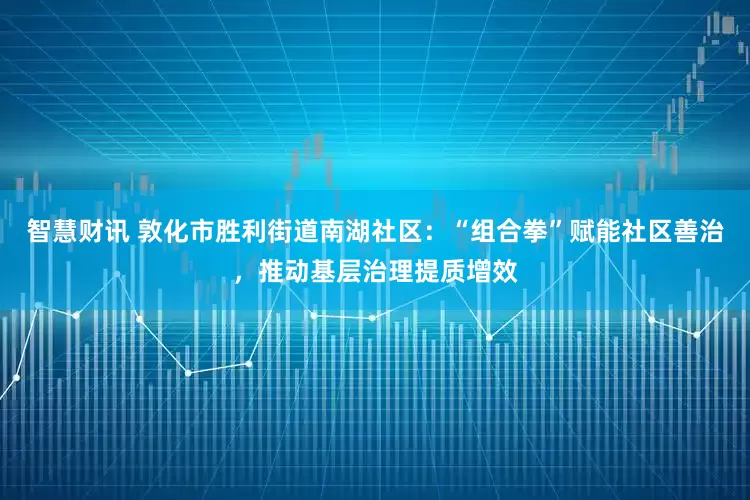 智慧财讯 敦化市胜利街道南湖社区：“组合拳”赋能社区善治，推动基层治理提质增效